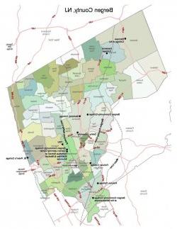 Map of Bergen County