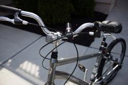 close up of bike's handle bars