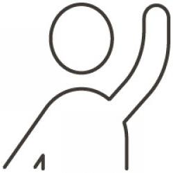 clip art stick-figure waving