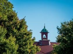 Show of College Hall bell tower