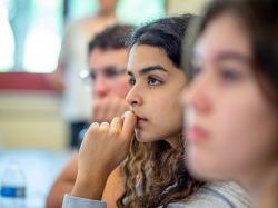 students sitting in lecture hall