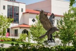 Red Hawk Statue