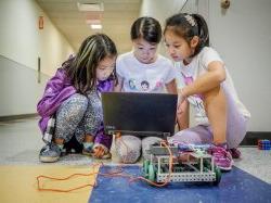 K-12 CS students particpating in robotics at Montclair State University