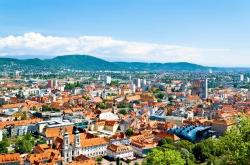 View of skyline of Graz panorama