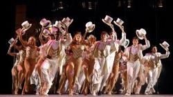 A group of actors and dancers in a chorus line