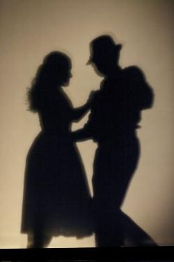 Silhoutte of dancers' shadows